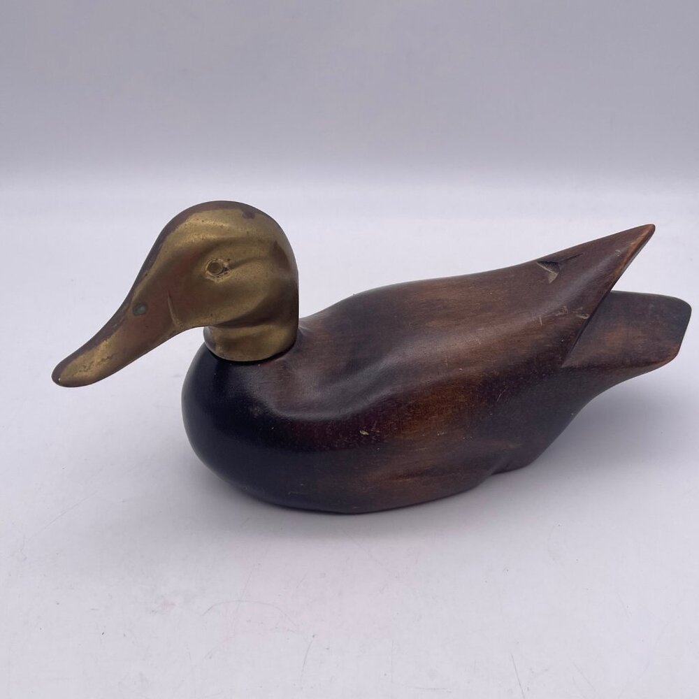 VTG MCM Carved Decoy Brass Headed Duck Castilian Imports Numbered Corkscrew